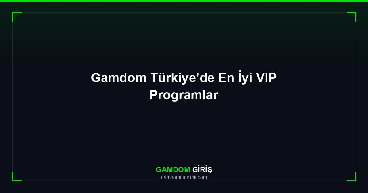 Gamdom Türkiye’de En İyi VIP Programlar